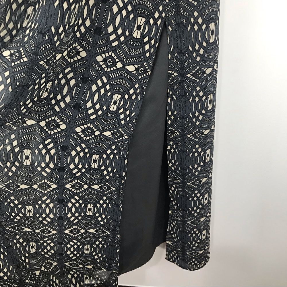 Madewell Blue Gray Geometric Lace Pattern Sleeveless Maxi Dress - Picture 10 of 14